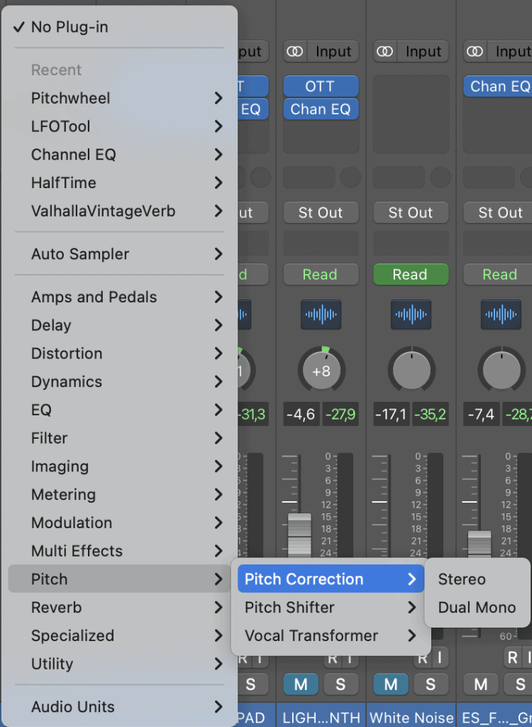 Pitch Correction Plug In In Logic Pro X
