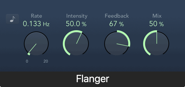 Flanger plugin in Logic Pro