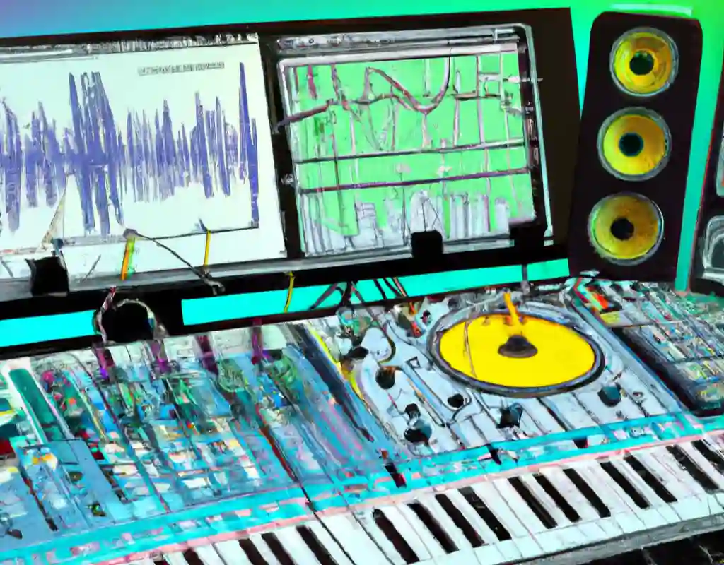 Painting of music production software