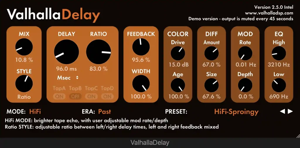 Valhalla Delay plugin for great delay effects
