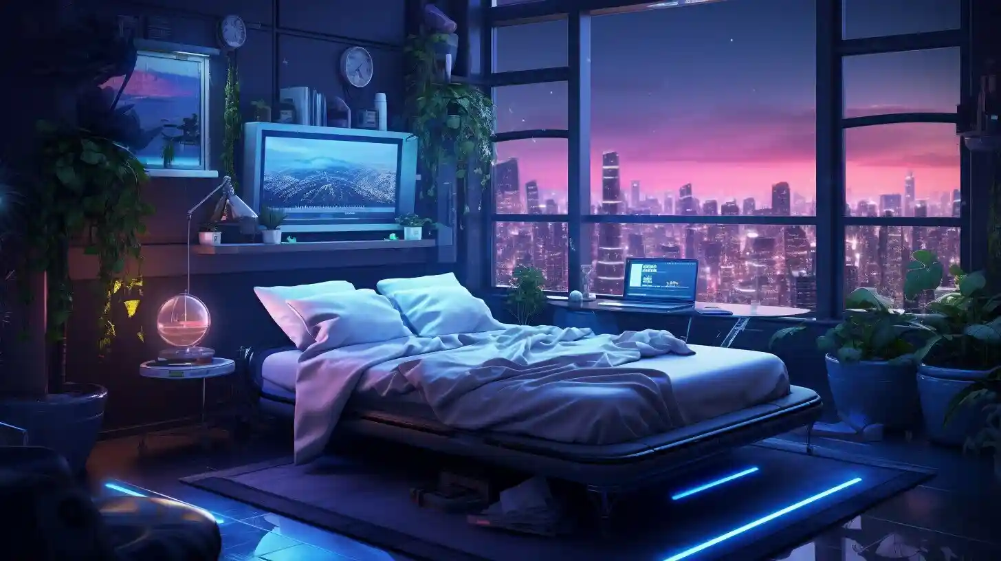AI Music For Sleep. Image of a bedroom
